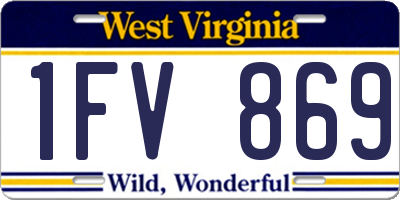 WV license plate 1FV869