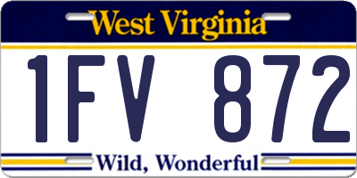 WV license plate 1FV872