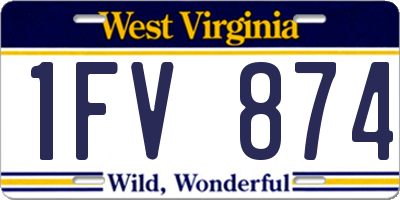 WV license plate 1FV874