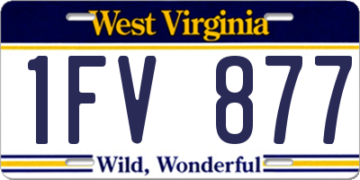 WV license plate 1FV877