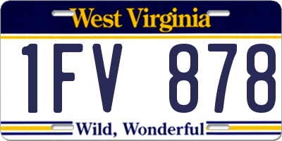 WV license plate 1FV878