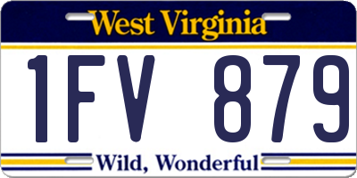 WV license plate 1FV879