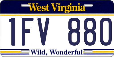 WV license plate 1FV880