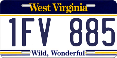 WV license plate 1FV885