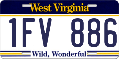 WV license plate 1FV886