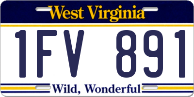 WV license plate 1FV891