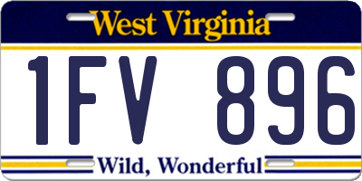 WV license plate 1FV896