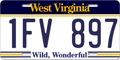 WV license plate 1FV897
