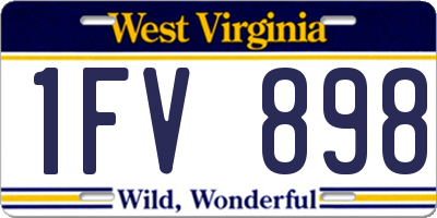 WV license plate 1FV898