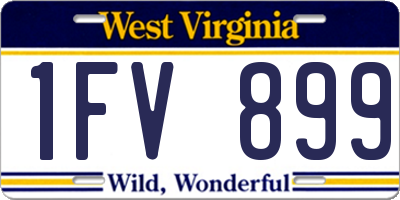 WV license plate 1FV899