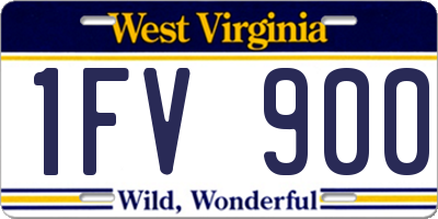 WV license plate 1FV900
