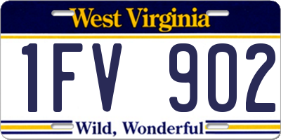 WV license plate 1FV902