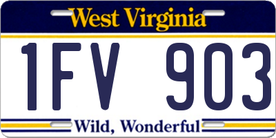 WV license plate 1FV903