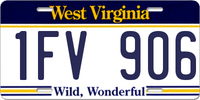 WV license plate 1FV906