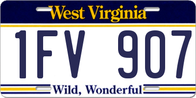 WV license plate 1FV907