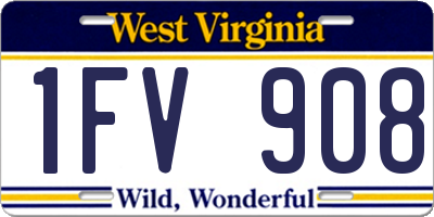 WV license plate 1FV908