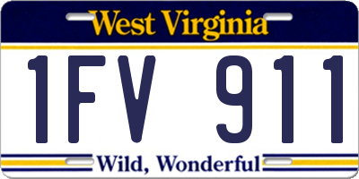 WV license plate 1FV911