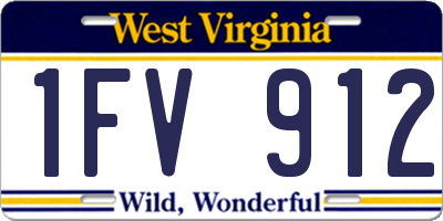 WV license plate 1FV912