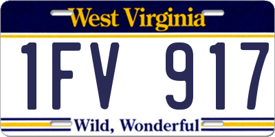 WV license plate 1FV917