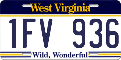 WV license plate 1FV936