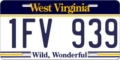 WV license plate 1FV939