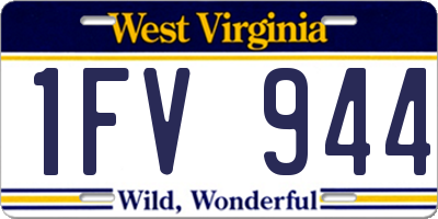 WV license plate 1FV944