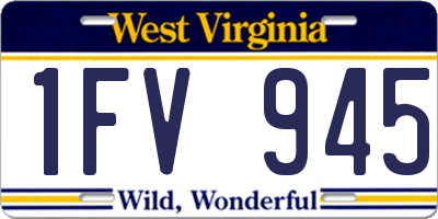 WV license plate 1FV945
