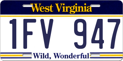 WV license plate 1FV947