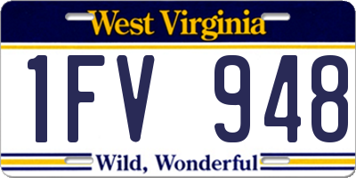 WV license plate 1FV948