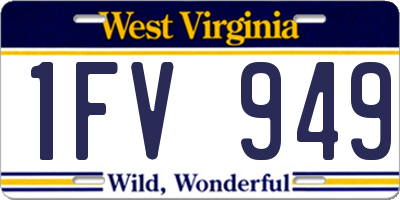 WV license plate 1FV949