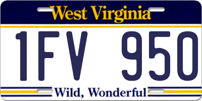 WV license plate 1FV950