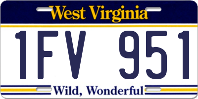 WV license plate 1FV951