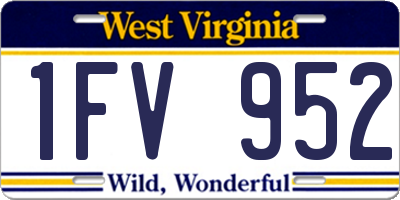 WV license plate 1FV952