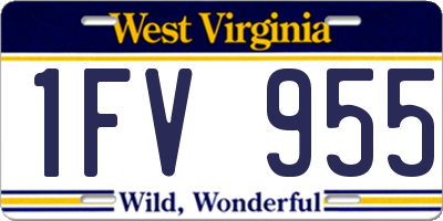 WV license plate 1FV955