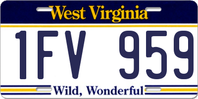 WV license plate 1FV959