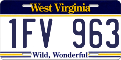 WV license plate 1FV963