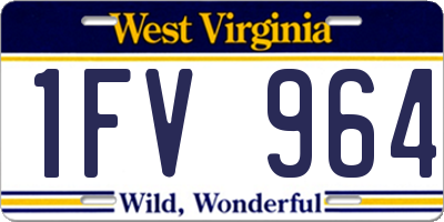WV license plate 1FV964