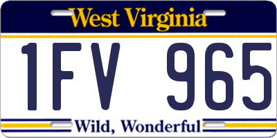WV license plate 1FV965