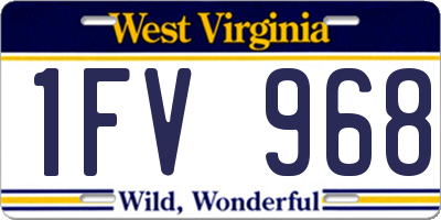 WV license plate 1FV968