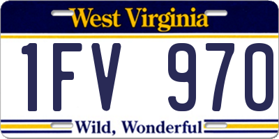 WV license plate 1FV970