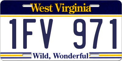 WV license plate 1FV971