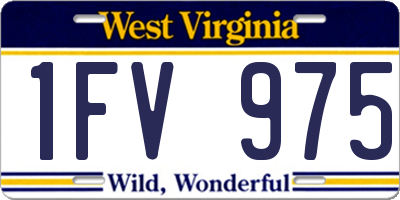 WV license plate 1FV975