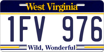WV license plate 1FV976