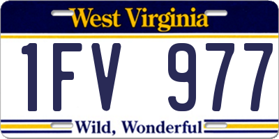 WV license plate 1FV977