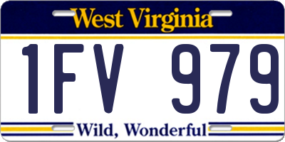 WV license plate 1FV979