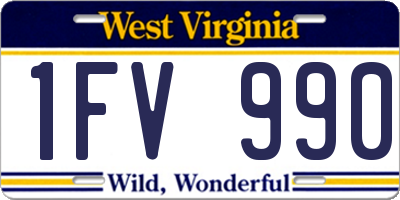 WV license plate 1FV990