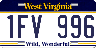 WV license plate 1FV996