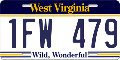 WV license plate 1FW479