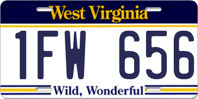 WV license plate 1FW656