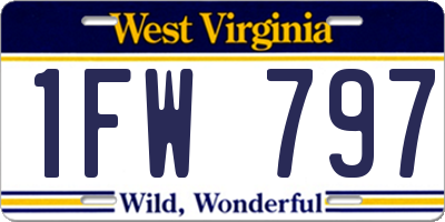 WV license plate 1FW797